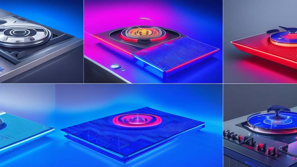 Főzőlap típusok egymás melletti összehasonlítása gáz égők kék lánggal kerámia elektromos izzó piros zónákkal indukciós elegáns fekete felülettel